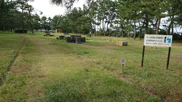 境港公共マリーナのキャンプ場