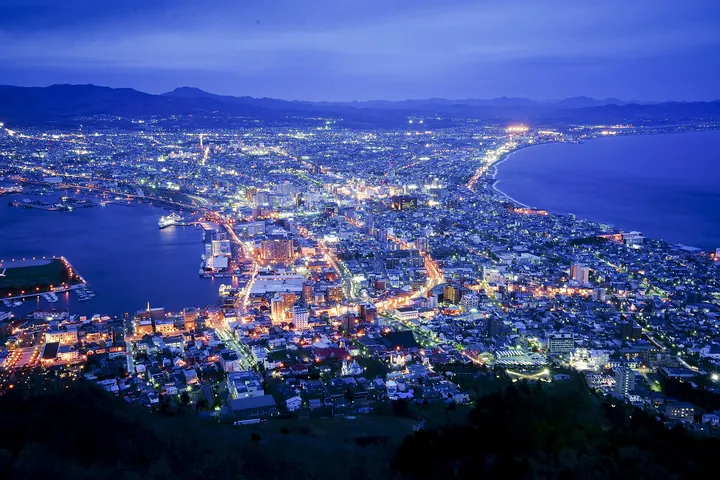 函館山から見た夜景（北海道函館市）