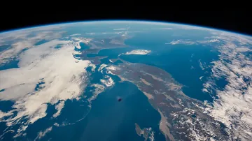 国際宇宙ステーションから見た東北地方