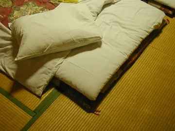 たたみの上の布団