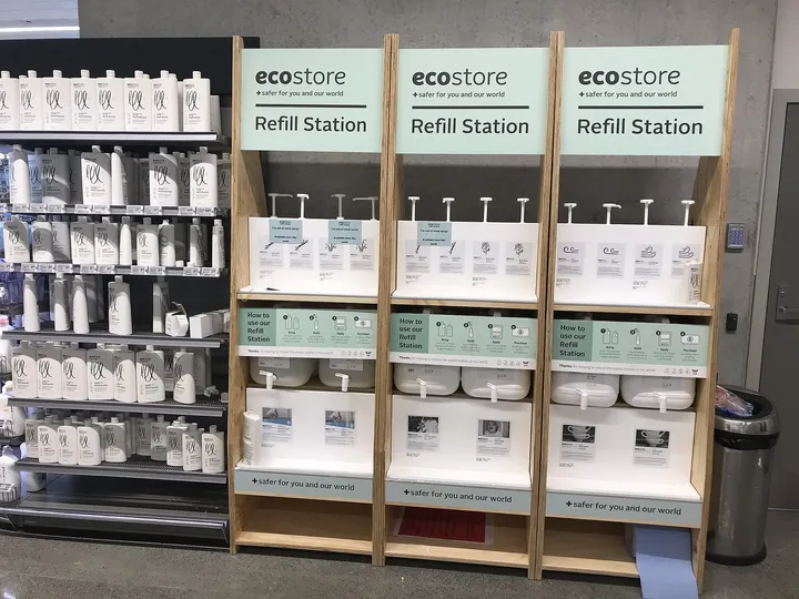 詰め替えの売り場
