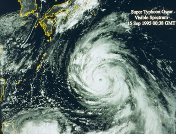 宇宙から見た台風
