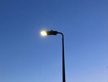 夕方の街灯