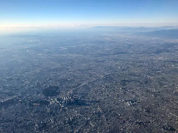 上空から見た関東平野