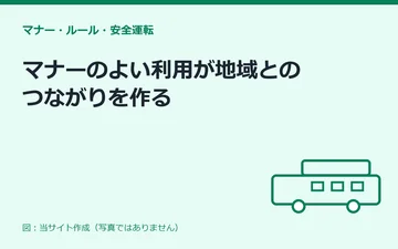 図：マナーのよい利用が地域とのつながりを作る