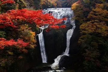 茨城県 大子 袋田の滝の紅葉