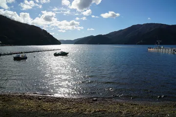 神奈川県 箱根 桃源台から見た芦ノ湖