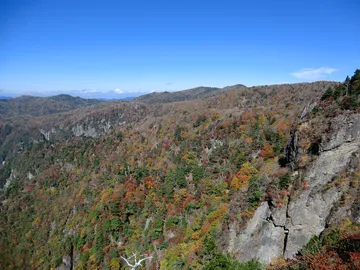 奈良県 大台ヶ原 大蛇嵓から北を望む(紅葉)