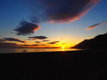 岡山県 玉野 瀬戸内海の夕日