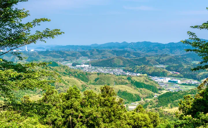 徳島県 阿南 音坊山から見た橘湾