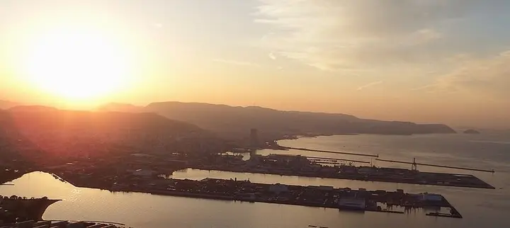 香川県 屋島から見た五色台の夕景