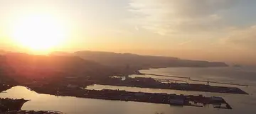 香川県 屋島から見た五色台の夕景