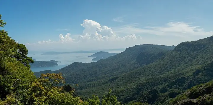 香川県 小豆島 寒霞渓から見た瀬戸内海