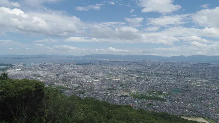 福岡県 叶岳から見た福岡市