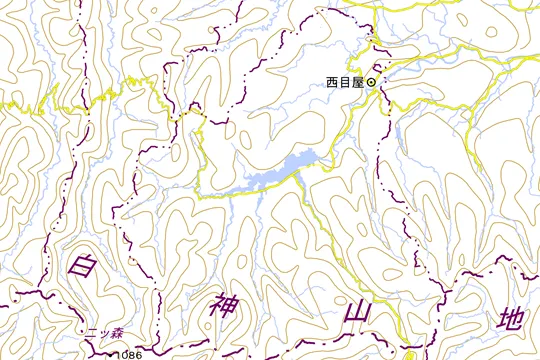 西目屋村の地図