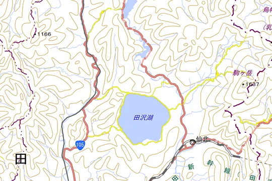 仙北市の地図