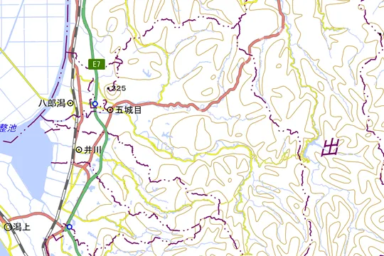 五城目町の地図