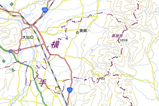 美郷町の地図