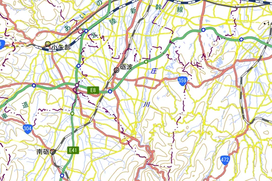 砺波市の地図