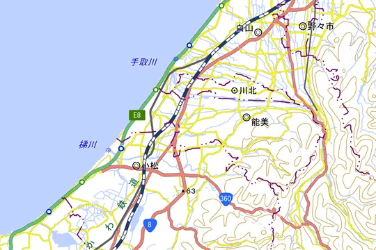 能美市の地図