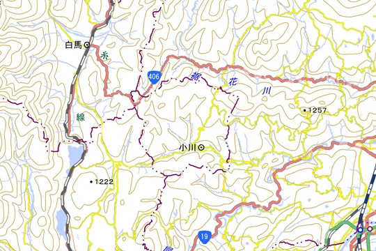 小川村の地図