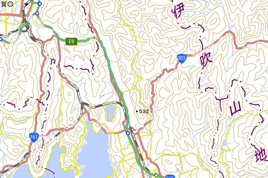 長浜市の地図