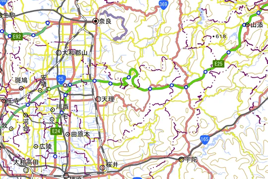 天理市の地図