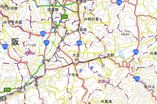 大淀町の地図