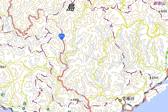 古座川町の地図