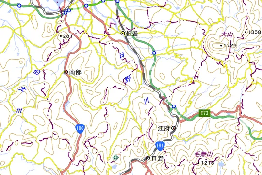 伯耆町の地図