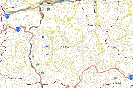 三好市の地図