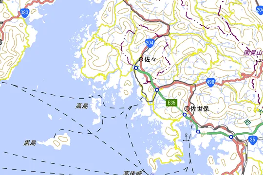 佐世保市の地図