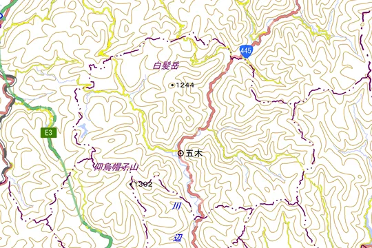 五木村の地図