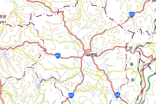 伊佐市の地図