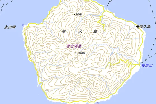 屋久島町の地図