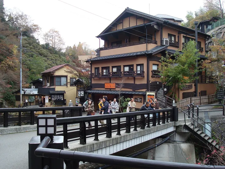 黒川温泉の温泉街（熊本県南小国町）