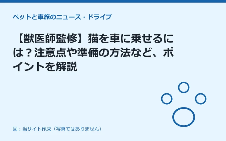 図：【獣医師監修】猫を車に乗せるには？注意点や準備の方法など、ポ