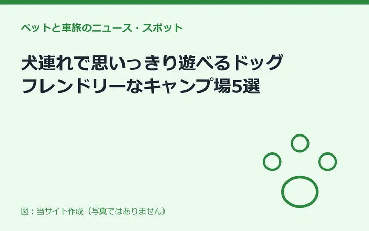 図：犬連れで思いっきり遊べるドッグフレンドリーなキャンプ場5選