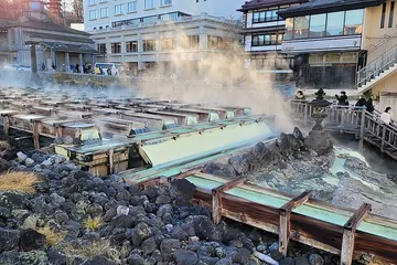 群馬県 草津温泉 湯畑の湯樋