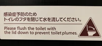 トイレの使い方の掲示