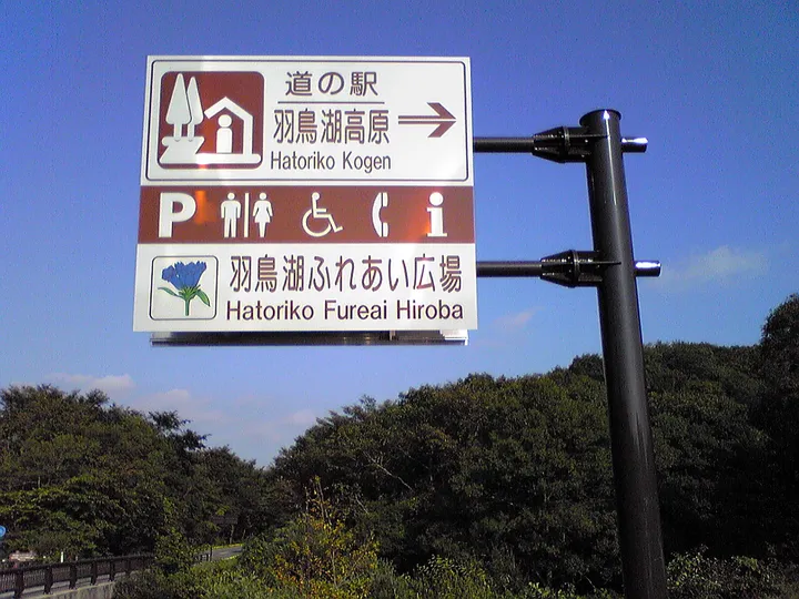 道の駅の案内の標識