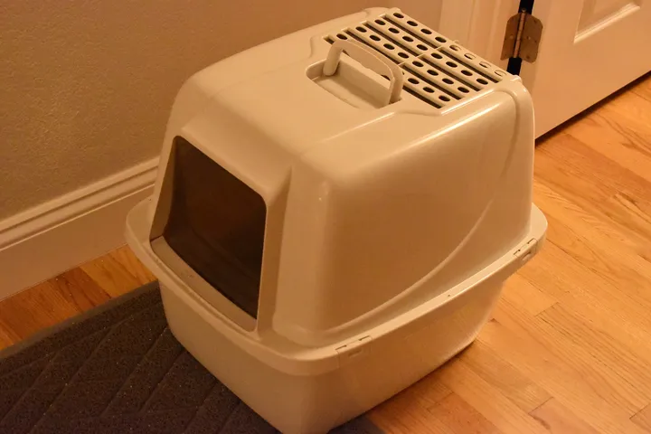 ふた付きの猫のトイレ