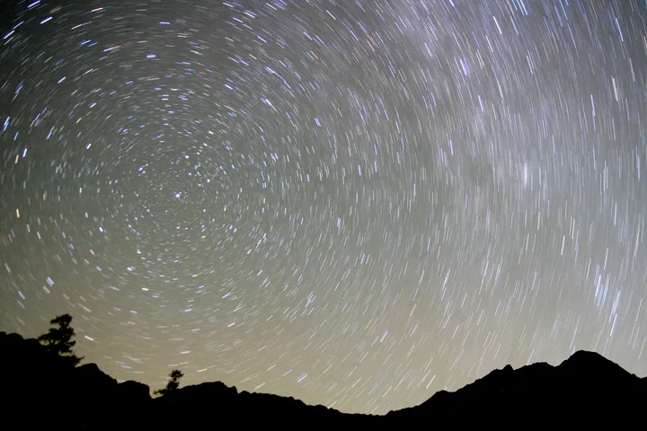 星の軌跡（上高地）