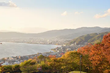 諏訪湖の夕方（長野県）