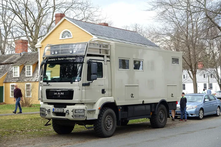 Bocklet Dakar 740（MAN TGM 13.290）。米国マサチューセッツ州で撮影