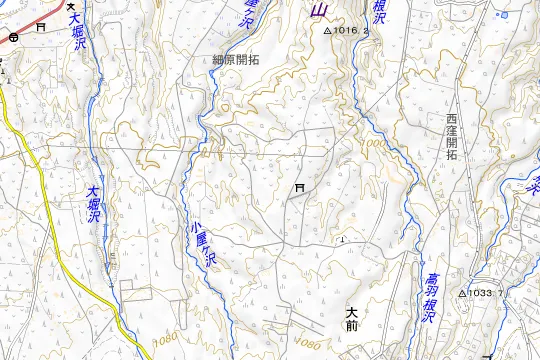 ミリラブドッグサイトのある地区(吾妻郡嬬恋村大前)の地図