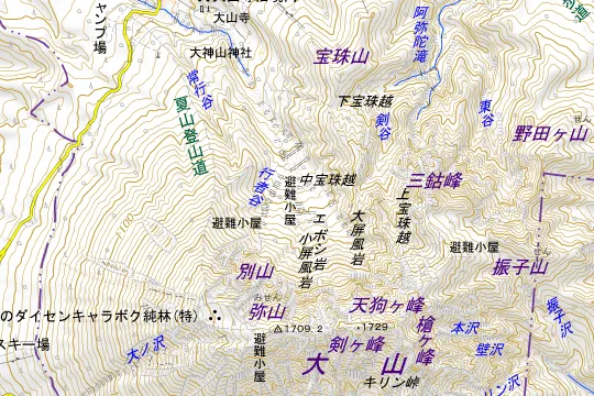 CAMPFIELD GOEN（豪円山キャンプ場）のある地区（西伯郡大山町大山）の地図