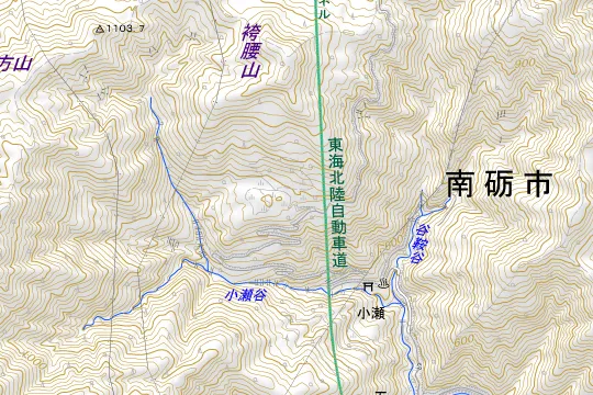 グリーンパーク池の平のある地区(南砺市小瀬)の地図