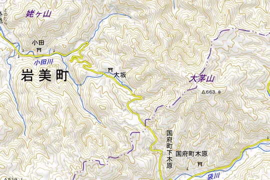 岩美町立町民いこいの里のある地区(岩美郡岩美町大坂)の地図