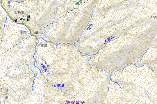 三峯グリーンランドキャンプ場のある地区(下新川郡朝日町笹川)の地図